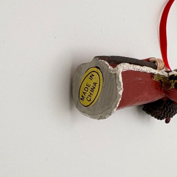 Vintage Santa Claus Christmas Tree Ornament Jolly Old St Nick Toy Sack - Picture 6 of 8